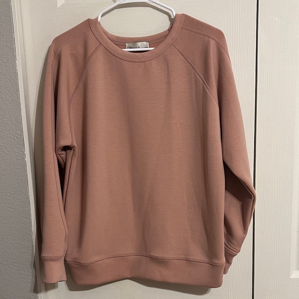 Zenana Outfitters Mauve Crewneck Sweater